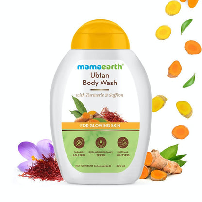 Mamaearth Ubtan Body Wash With Turmeric and Saffron for Glowing Skin