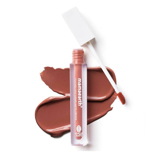 Mamaearth Feather Light Liquid Matte Lipstick | Nude Brown