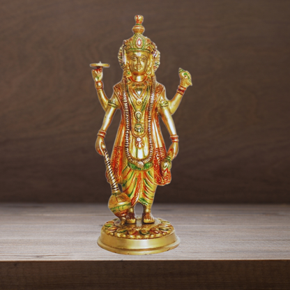 Brass Vishnu Ji God Idol Statue