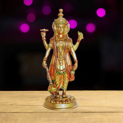 Brass Vishnu Ji God Idol Statue