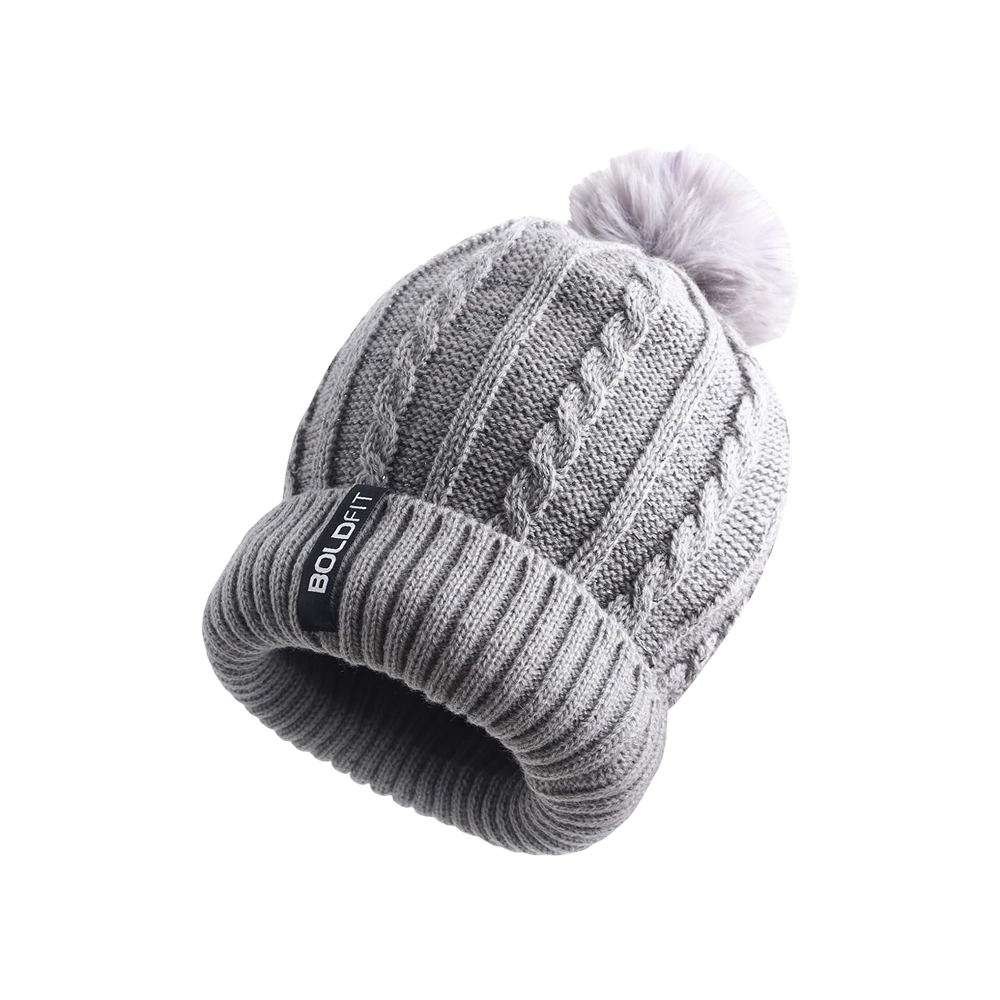 Boldfit Winter Cap for Women (Grey)