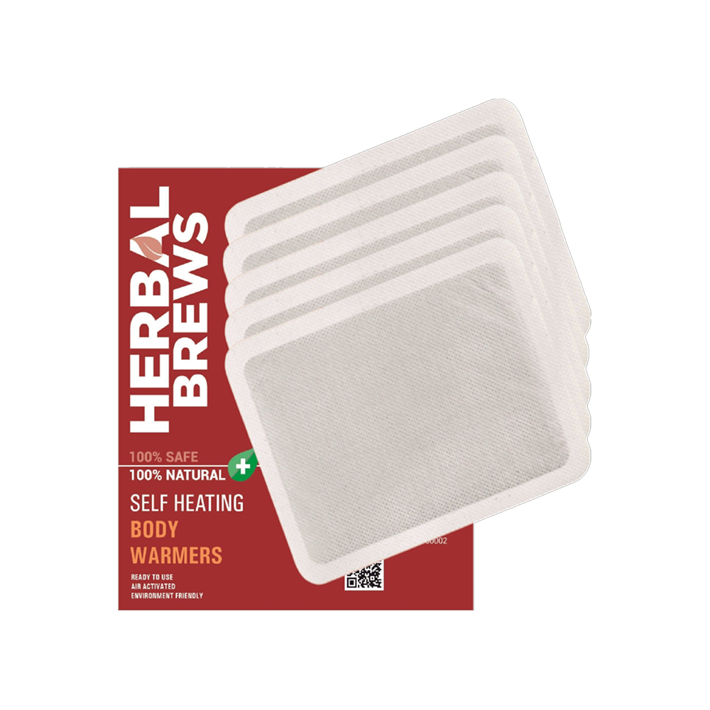 Herbal Brews Self Heating Carbon Fiber Body Warmer Heat Pouch (Grey)