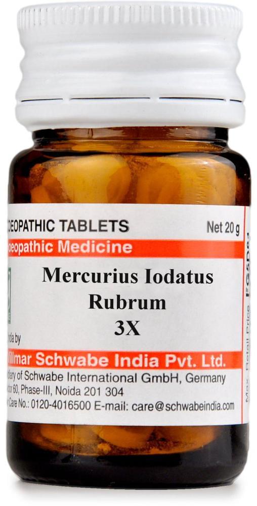 Dr Willmar Schwabe India Mercurius Iodatus Rubrum Trituration Tablet 3X