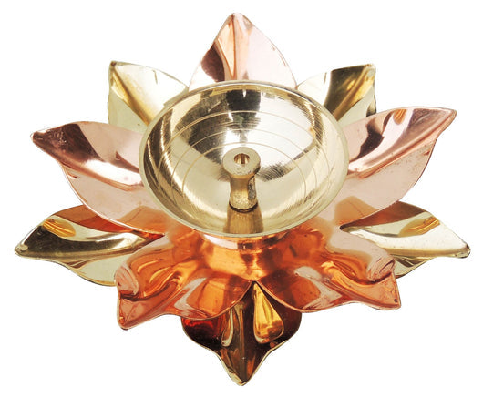 Lotus Deepak Copper Brass