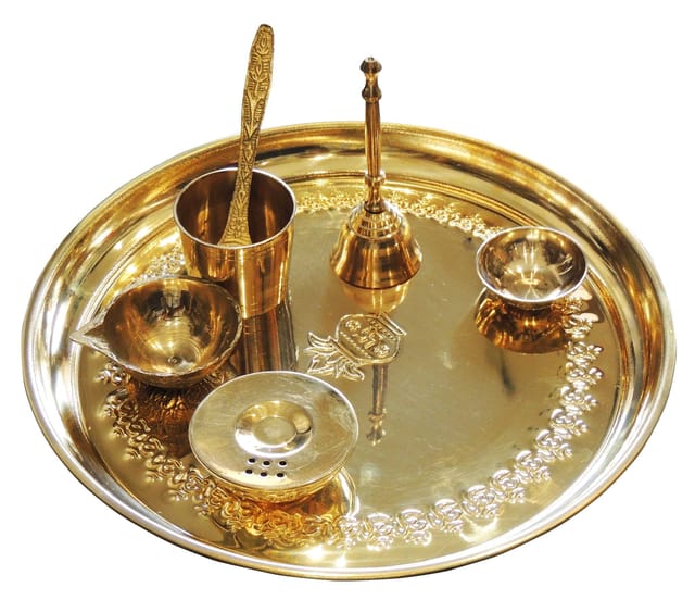 Brass Pooja Thali Set