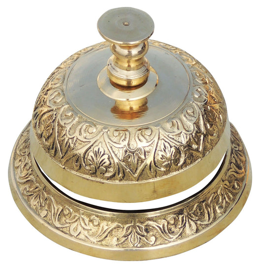 Brass Office Table Bell Embose