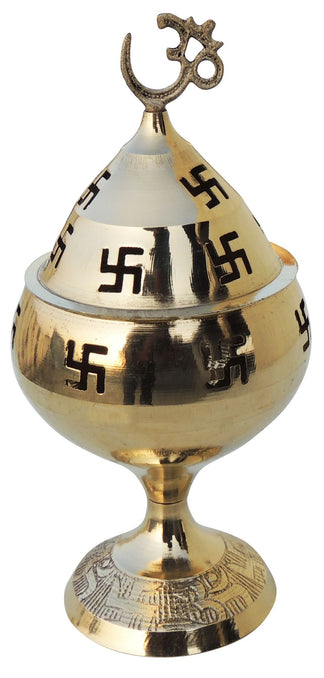 Brass Oil Lamp Om Pakija Deepak