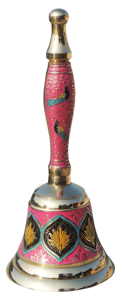 Brass Handle Bell Pink Colour