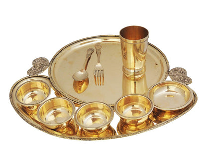 Brass Maharaja Bhojan Thali Set 16 inch