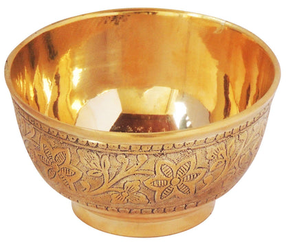 Brass Bowl Katori Embose Design