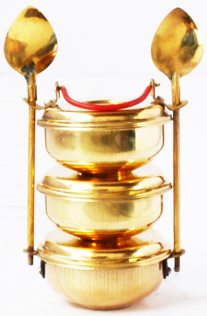 Brass Lunch Box Small Miniature Toy