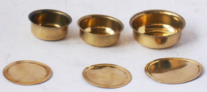 Brass Bhagona 3 Pcs Set Miniature