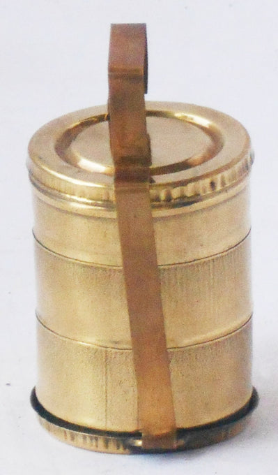 Brass Lunch Box Small Miniature Toy