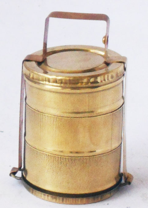 Brass Lunch Box Small Miniature Toy