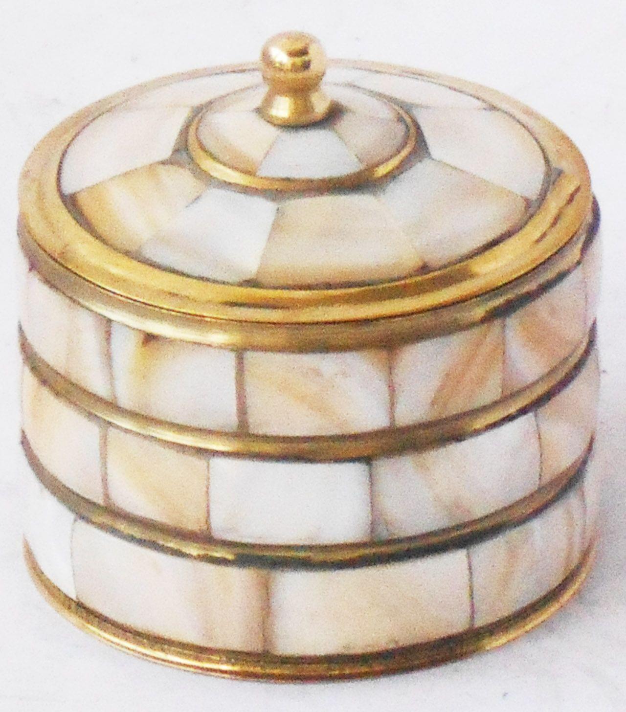 Brass Jwellery Box With Seep Work Miniature