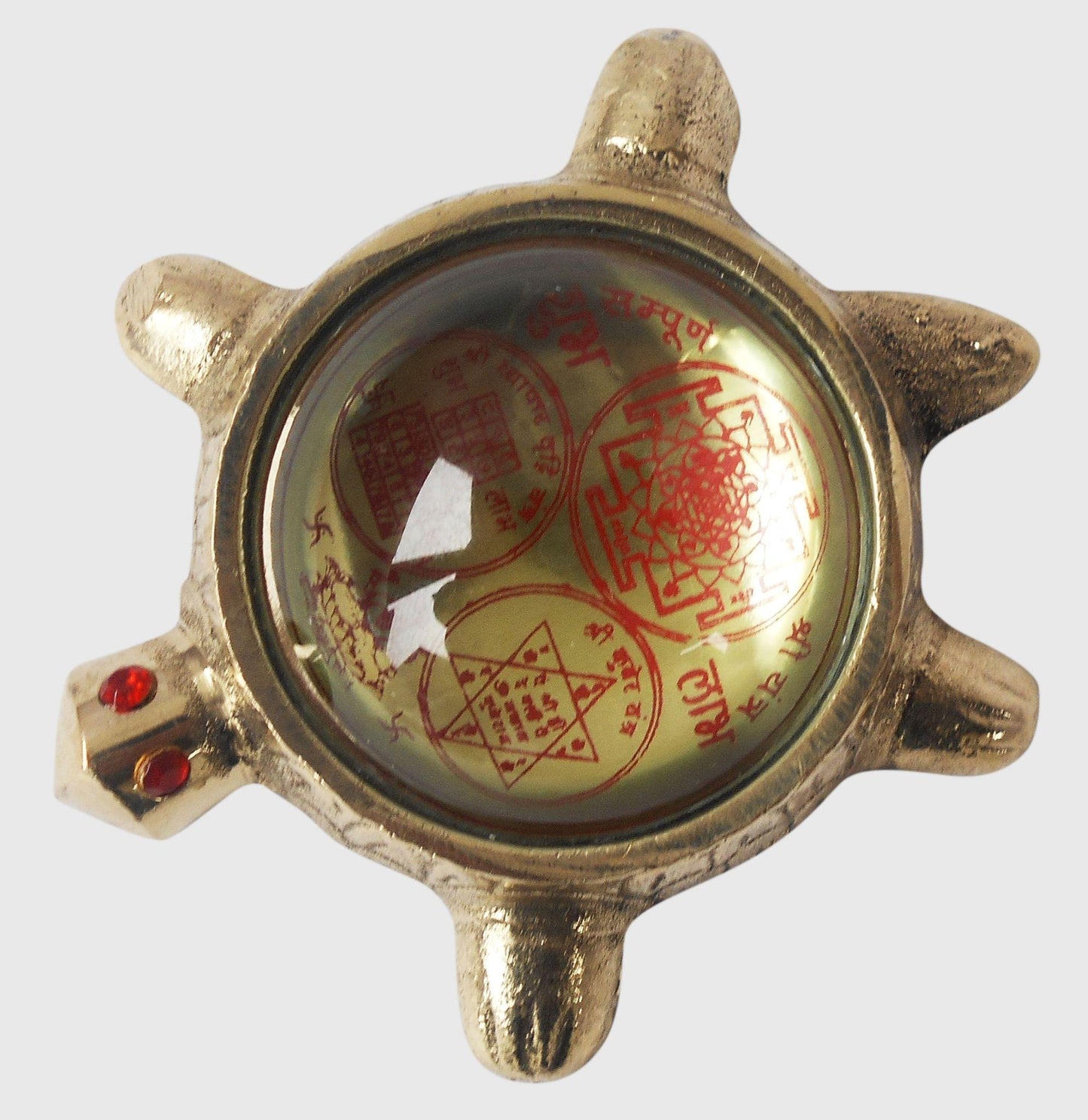 Brass Sampoorna Shree Yantra On Tortoise