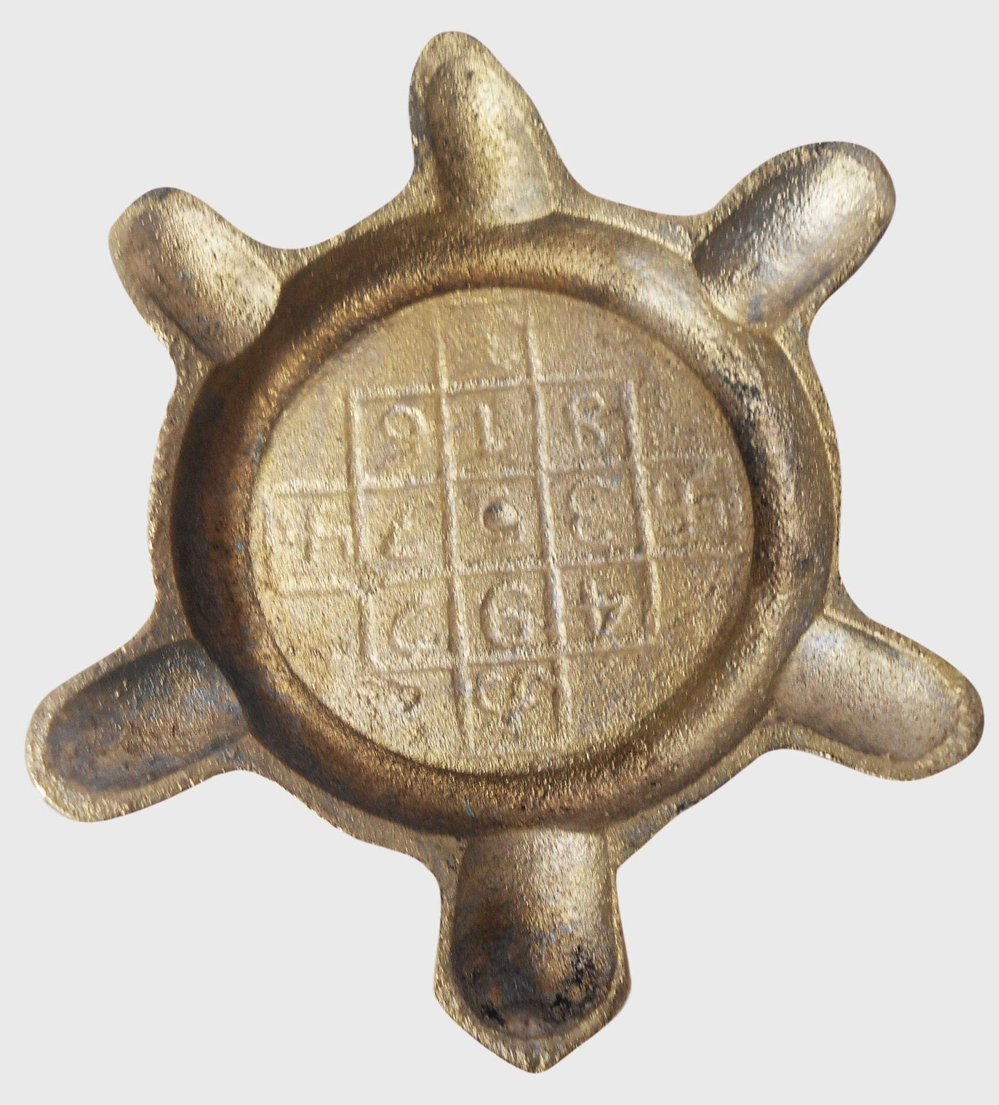 Brass Sampoorna Shree Yantra On Tortoise