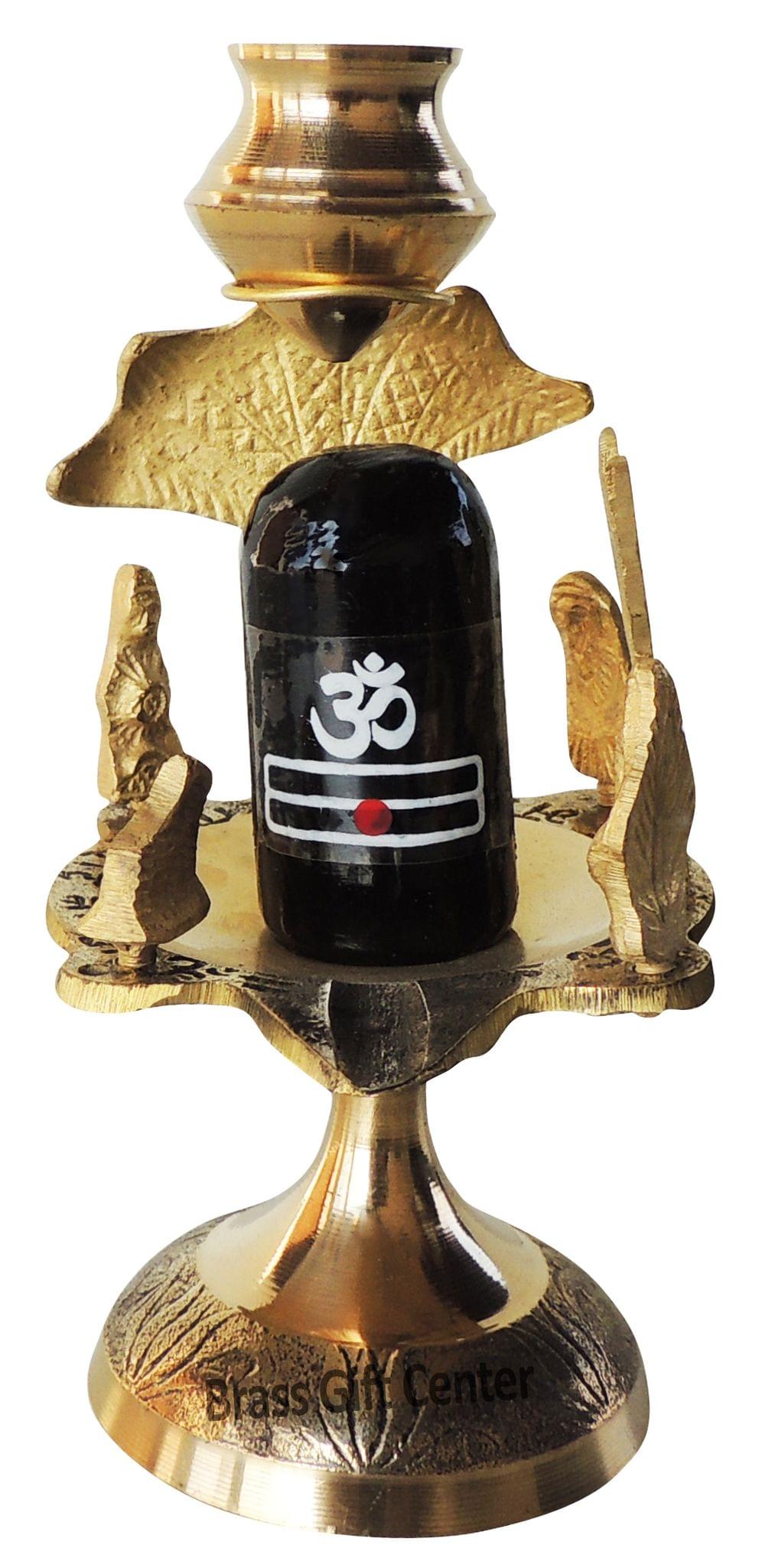 Brass Shivparivaar White Stone