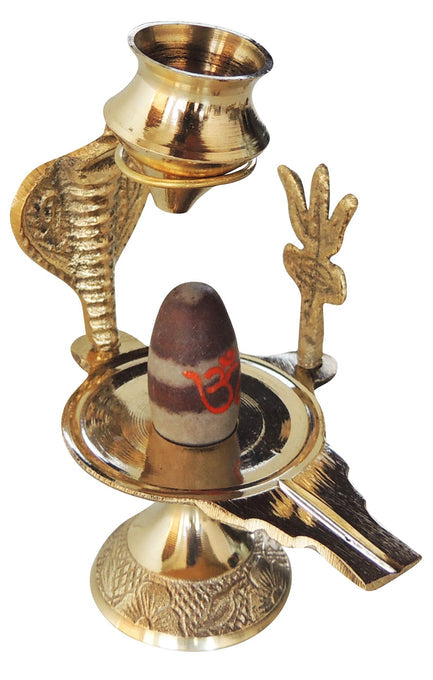 Brass Nav Dev Shiv Ling