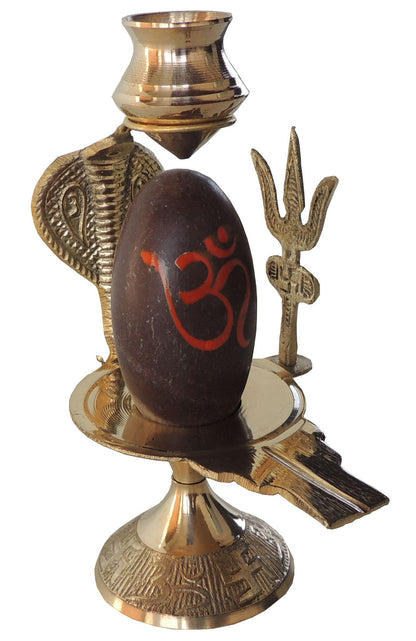 Brass Nav Dev Shiv Ling