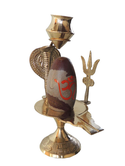 Brass Nav Dev Shiv Ling