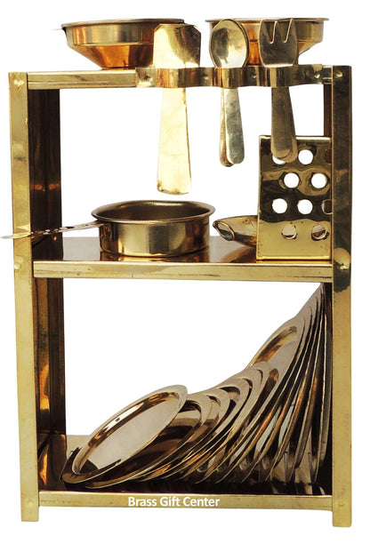 Brass Miniature Kitchen Set