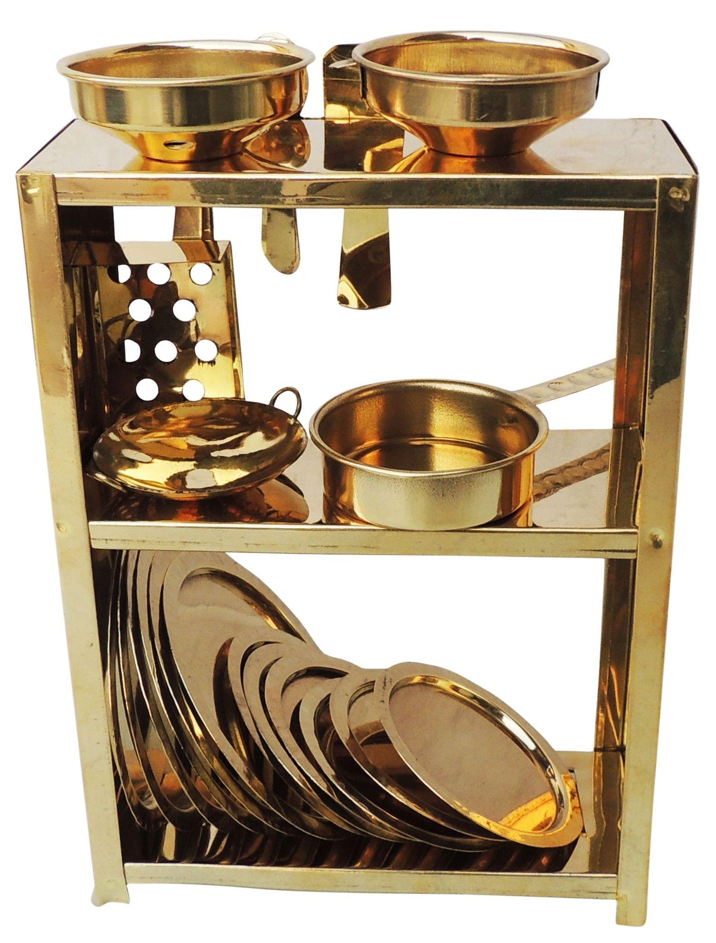 Brass Miniature Kitchen Set