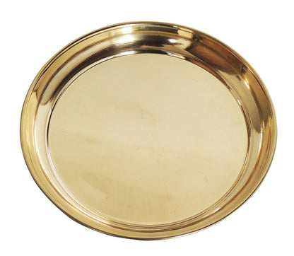 Brass Puja Plain Plate