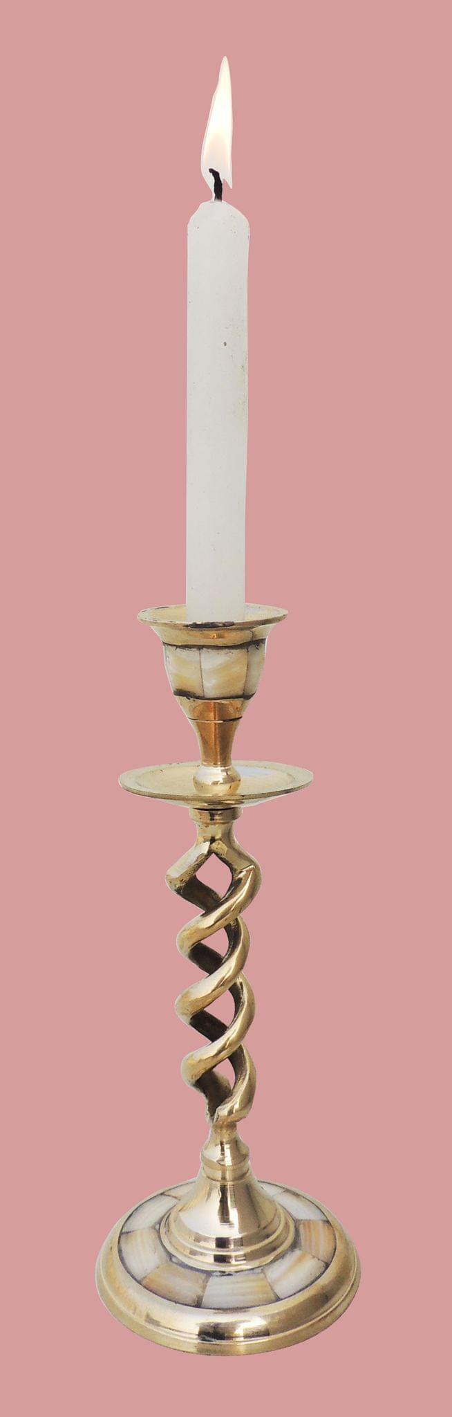 Brass Table Zig Zag Candle Stand