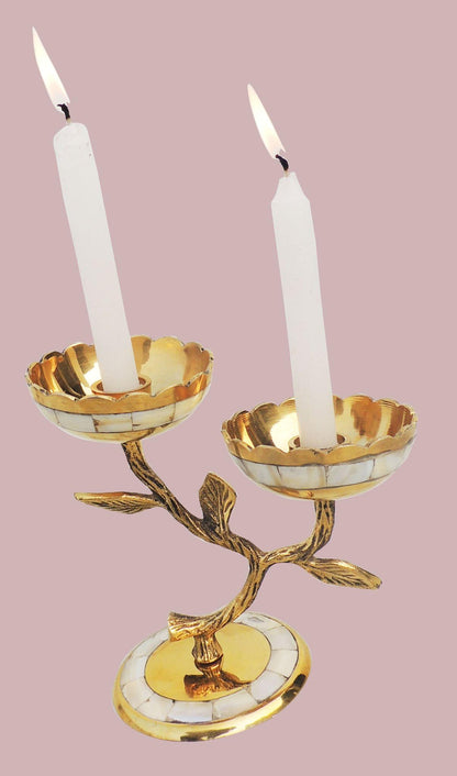 Brass Table Tree Candle Stand