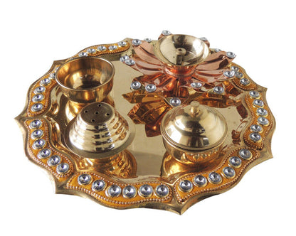 Decor Brass Puja thali Set