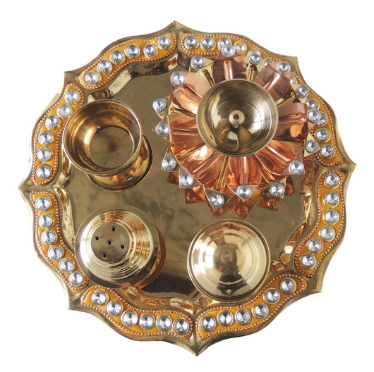 Decor Brass Puja thali Set