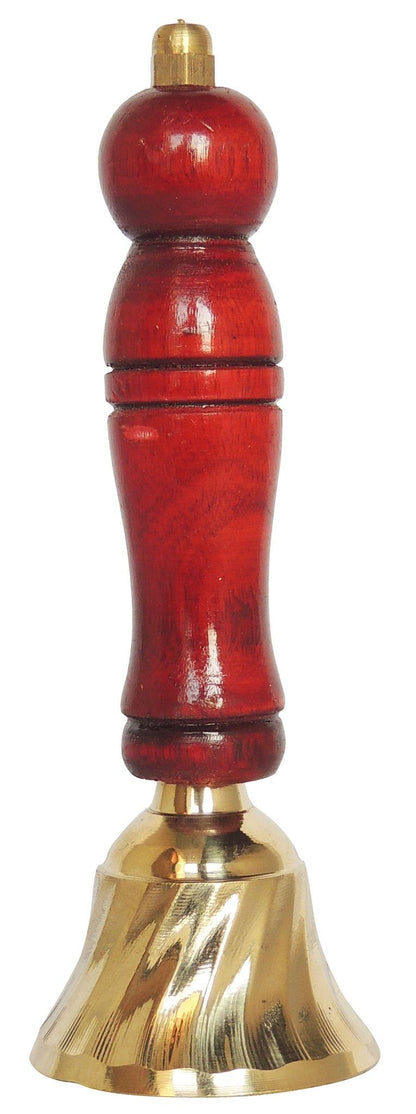 Brass Ghanti Bell With Wood Handle