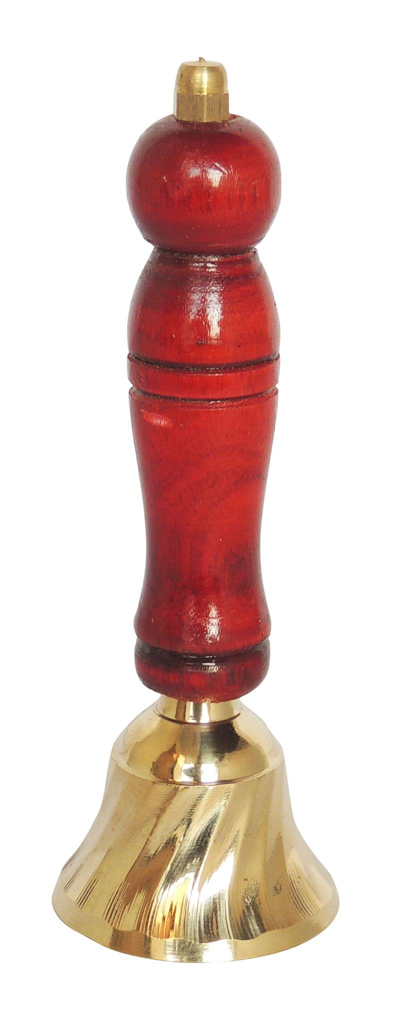 Brass Ghanti Bell With Wood Handle