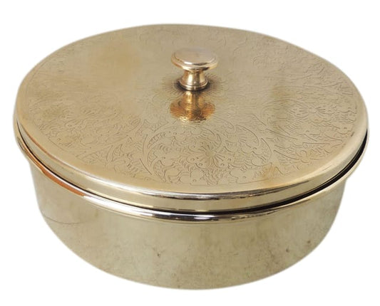 Brass Masala Box Set With Spoon