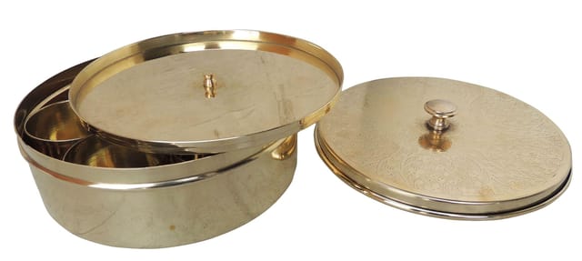 Brass Masala Box Set With Spoon