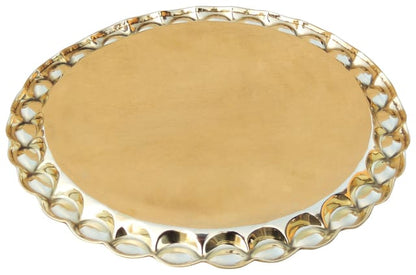 Brass Plate With Flower Design