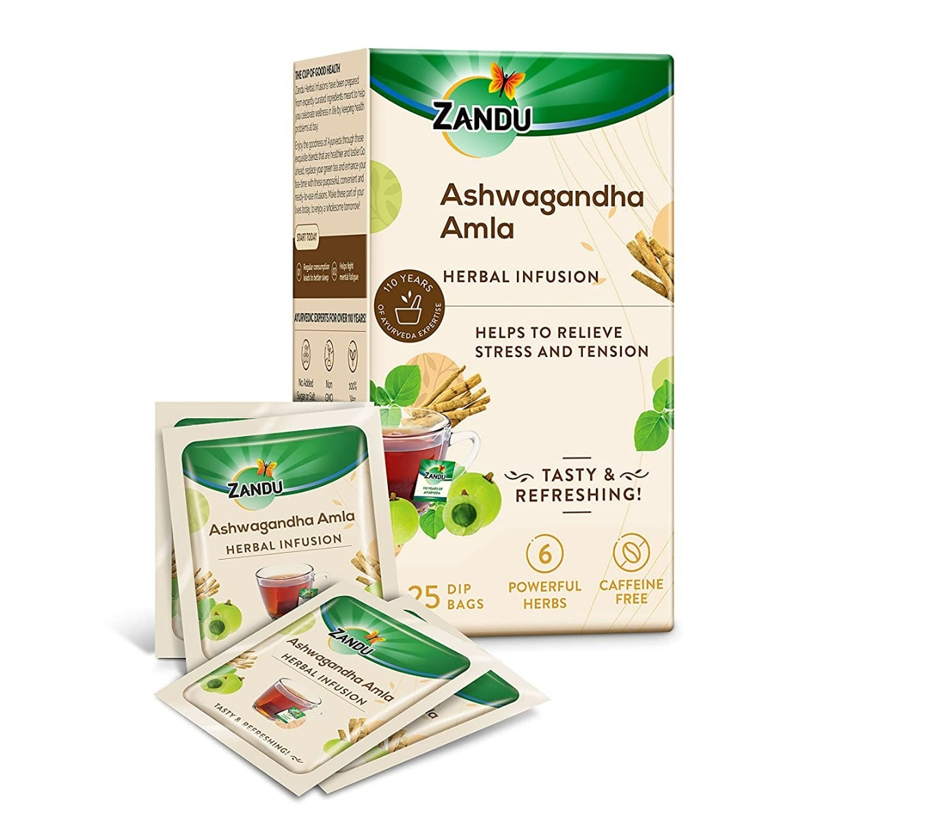 Zandu Ashwagandha Amla Herbal Infusion 25 Tea Bags